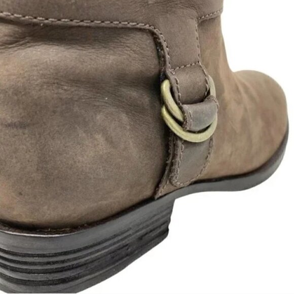 Cole Haan Tantivy Brown Distressed Leather Mid-Calf Engineer boots - Size 8 - Picture 9 of 10